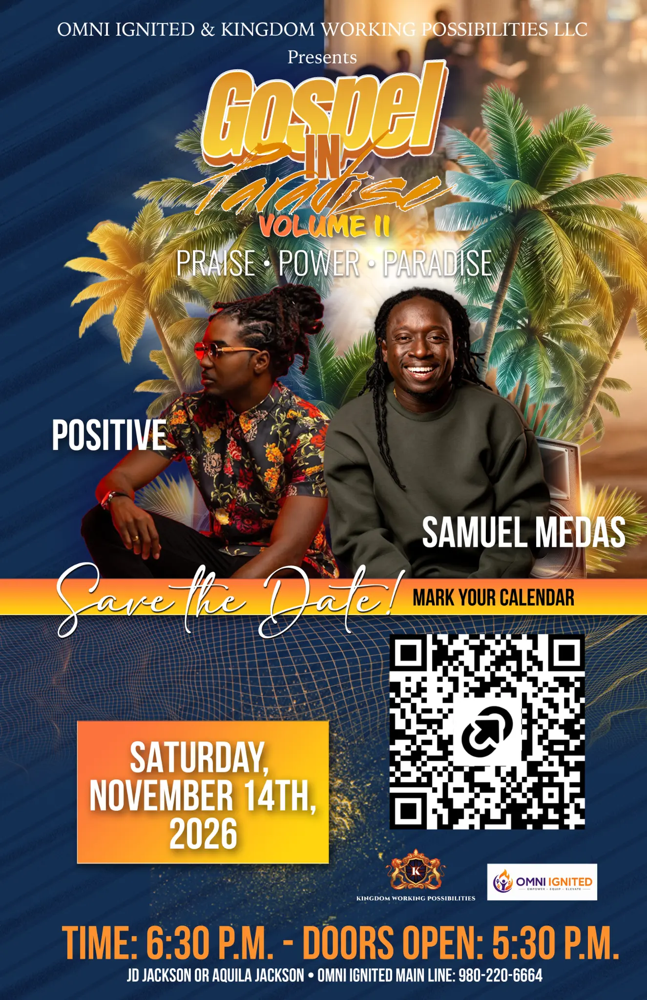 Gospel in Paradise Volume II concert flyer